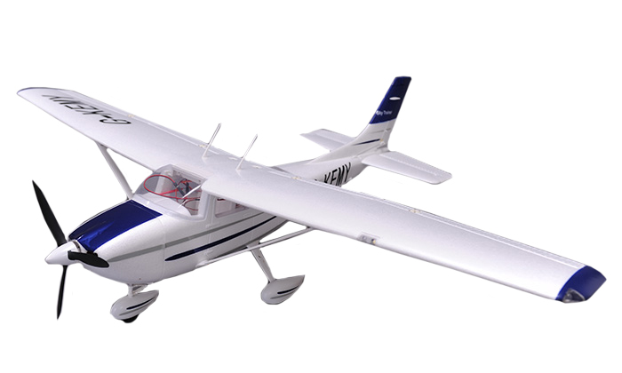 Aero Cessna Escala G-Kemy Azul - Maxximus Hobby - 1410Mm Com Led Lighting Pnf