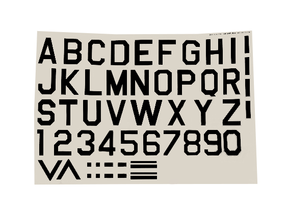 Adesivo Letras/numeros/simbolos - Maxximus Hobby - Luftwaffe