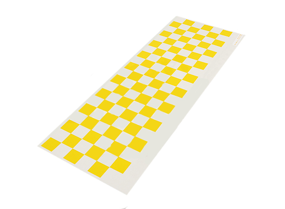 Adesivo Sheet Chequer Pattern Amarelo/branco - Maxximus Hobby - 590Mmx180Mm