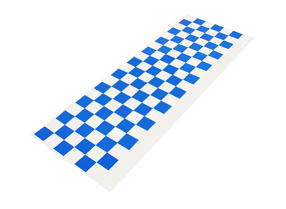 Adesivo Sheet Chequer Pattern Azul/branco - Maxximus Hobby - 590Mmx180Mm