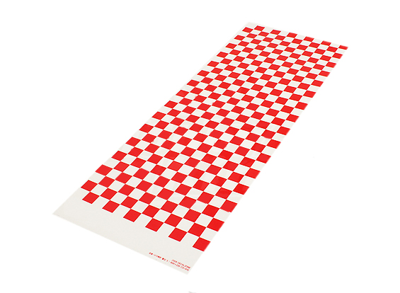 Adesivo Sheet Chequer Pattern Vermelho/branco - Small - Maxximus Hobby - 590Mmx180Mm