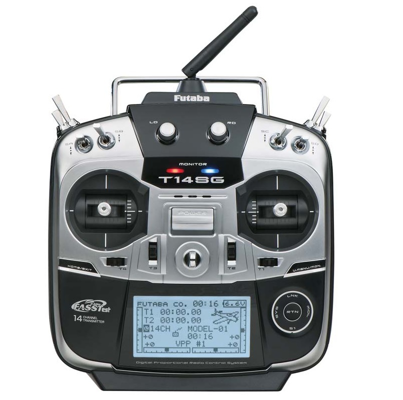 Radio 14 Canais Digital Modo 2 - Futaba - 2.4Ghz 14Sg Receptor R7008Sb